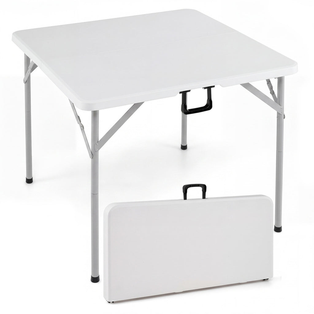 34 Inch Square Foldable Card Table with Carrying Handle