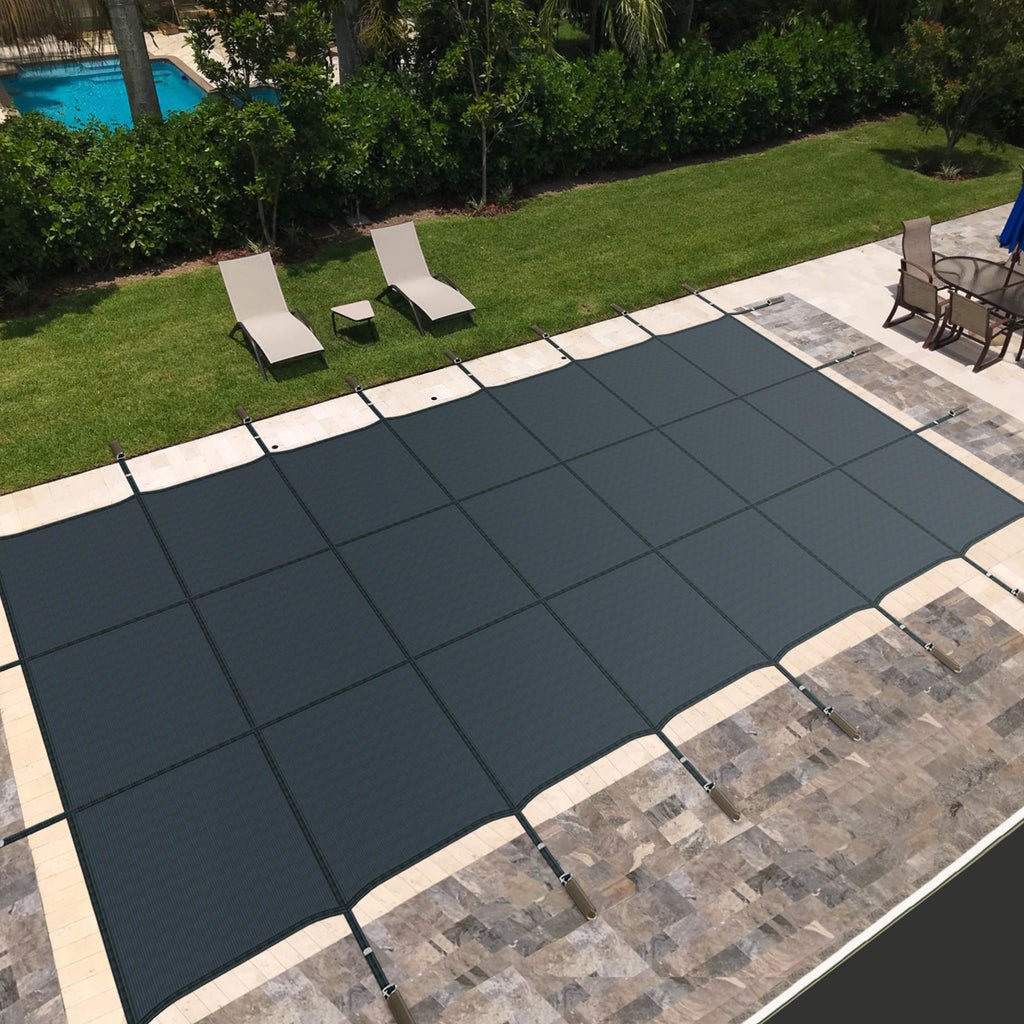 34 x 18 Feet Safety Pool Cover Fits 32 x16 Inground Swimming Pools