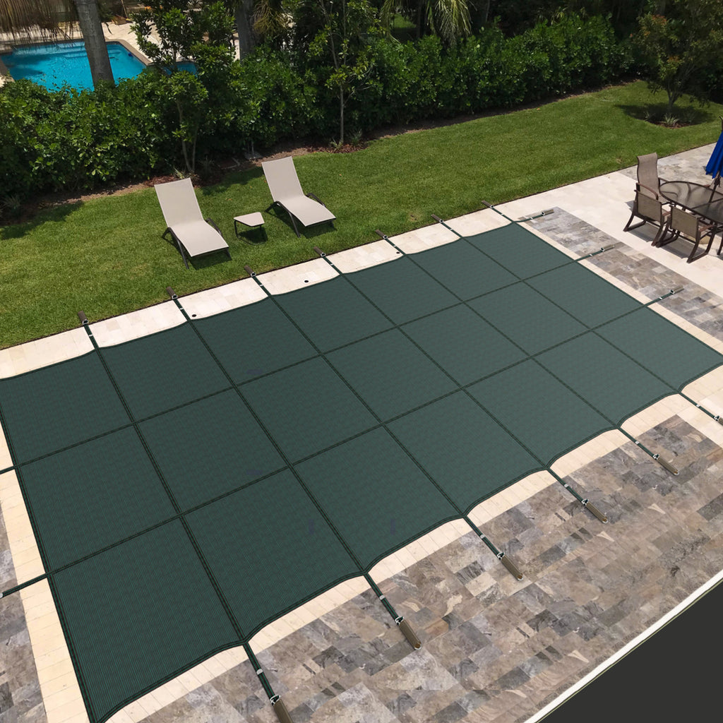 34 x 18 Feet Safety Pool Cover Fits 32 x16 Inground Swimming Pools