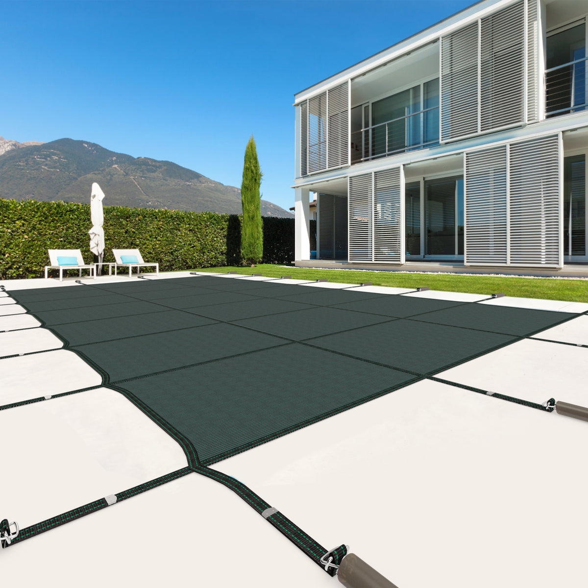 34 x 18 Feet Safety Pool Cover Fits 32 x16 Inground Swimming Pools