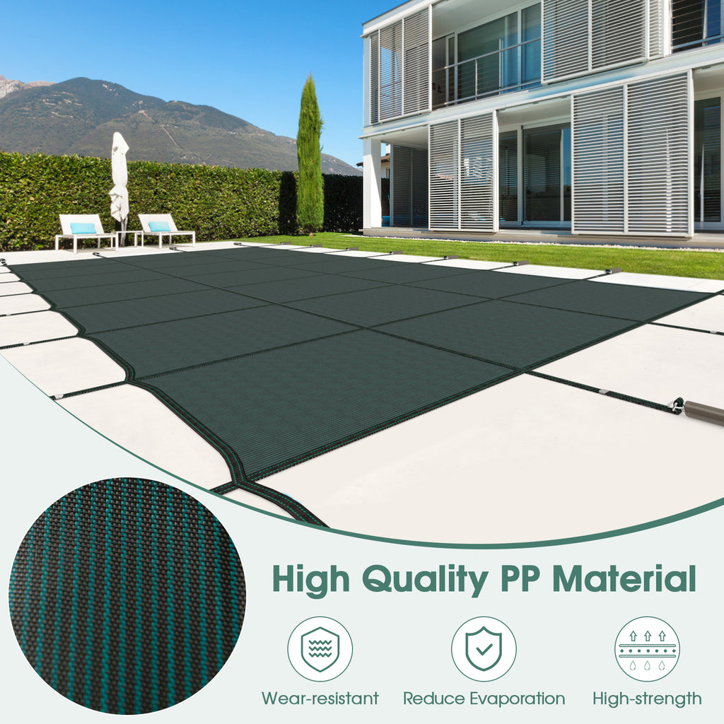 34 x 18 Feet Safety Pool Cover Fits 32 x16 Inground Swimming Pools