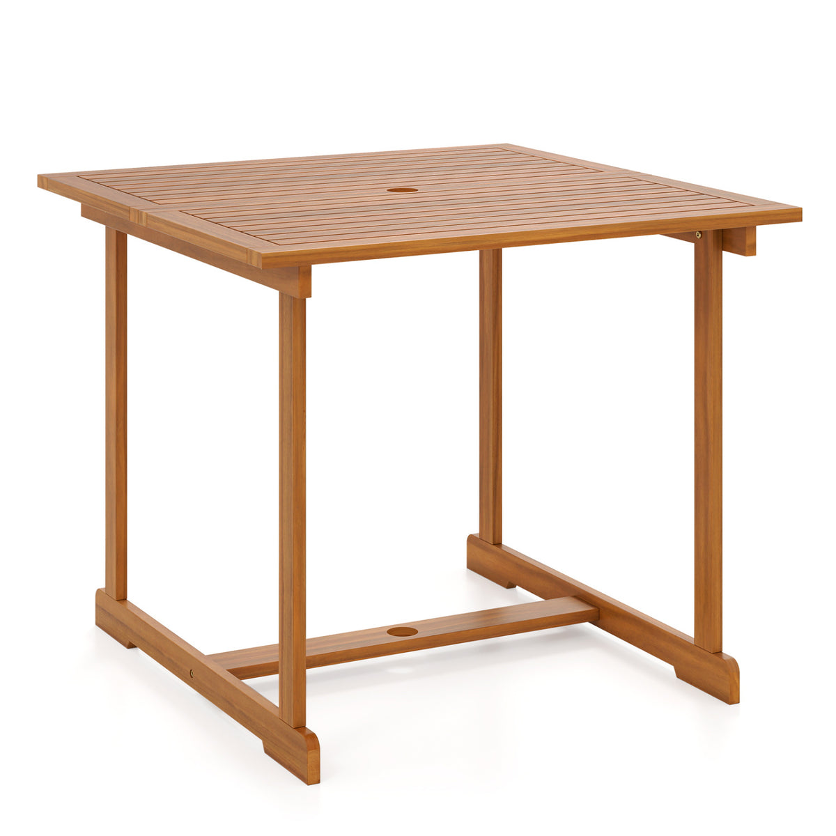 44" Round Outdoor Dining Table for 4 - Acacia Wood