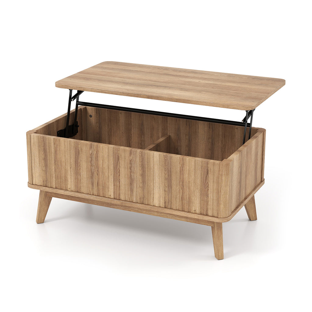 35.5" Lift Top Coffee Table with Storage - Walnut