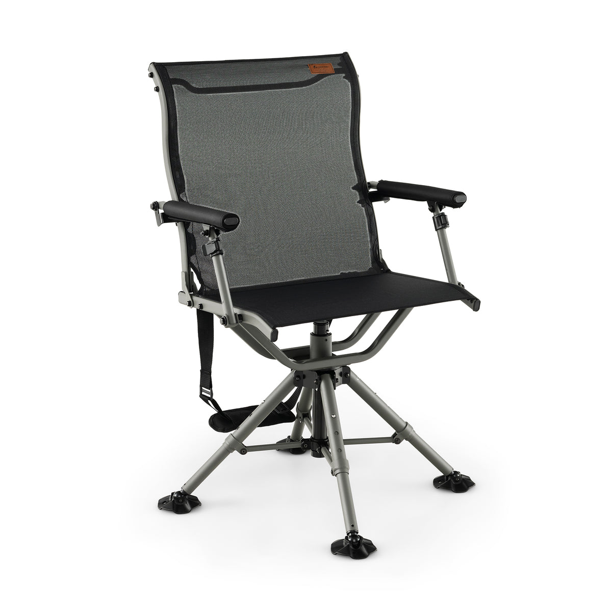 360° Swivel Hunting Chair Portable Foldable with Mesh Cup Holder and