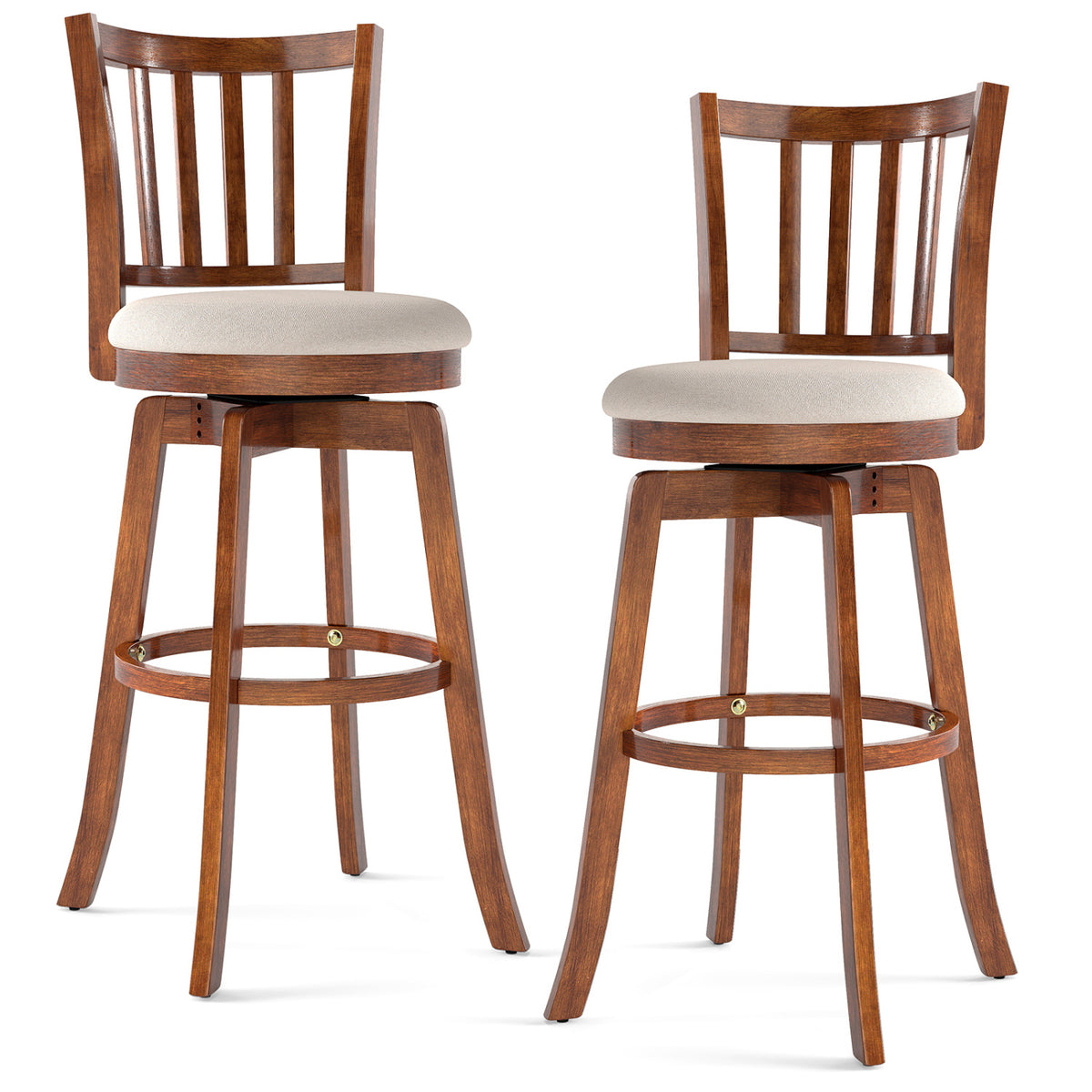 360° Rotating Counter Height Chairs Set of 2, 29 inches
