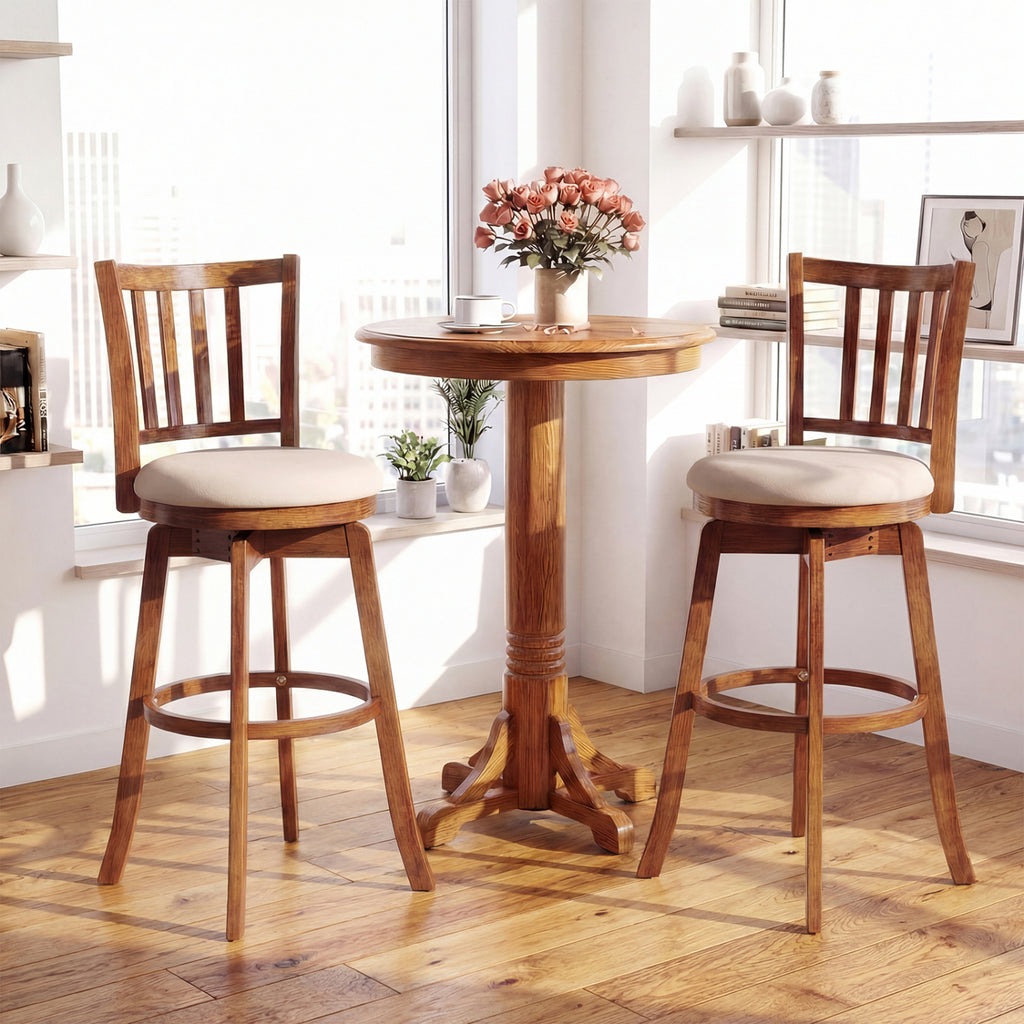 360° Rotating Counter Height Chairs Set of 2, 29 inches