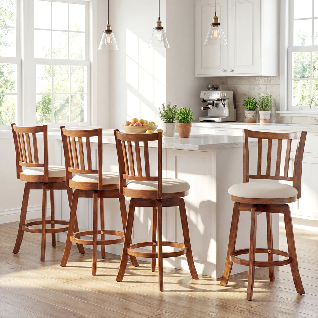 360° Rotating Counter Height Chairs Set of 4, 29 inches