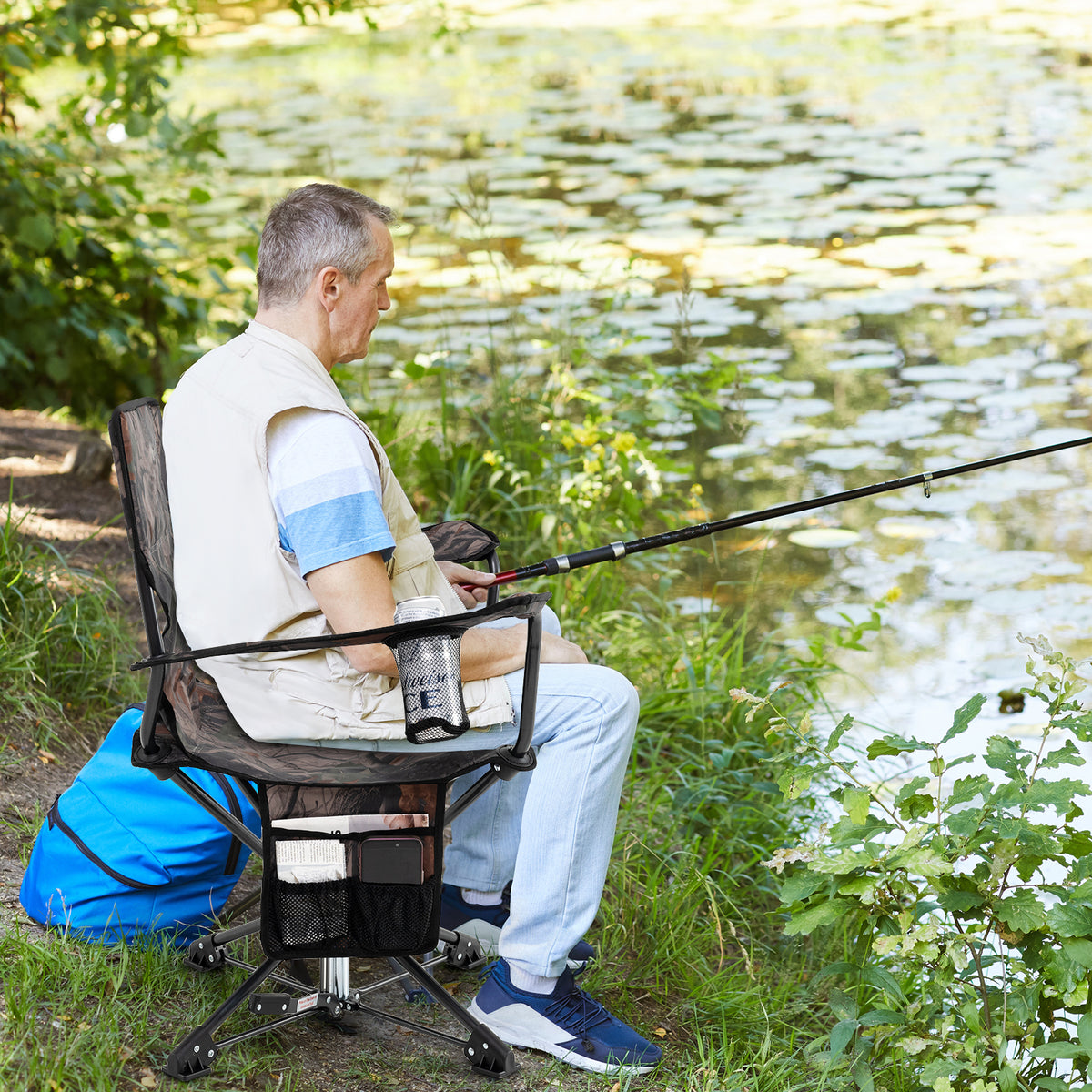 360° Swivel Hunting Chair Portable Foldable - Camouflage