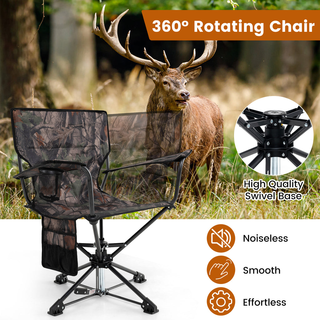 360° Swivel Hunting Chair Portable Foldable Set of 2