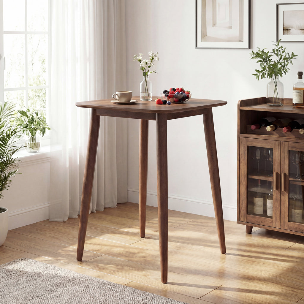 36 Inch Counter Height Bar Table - Walnut