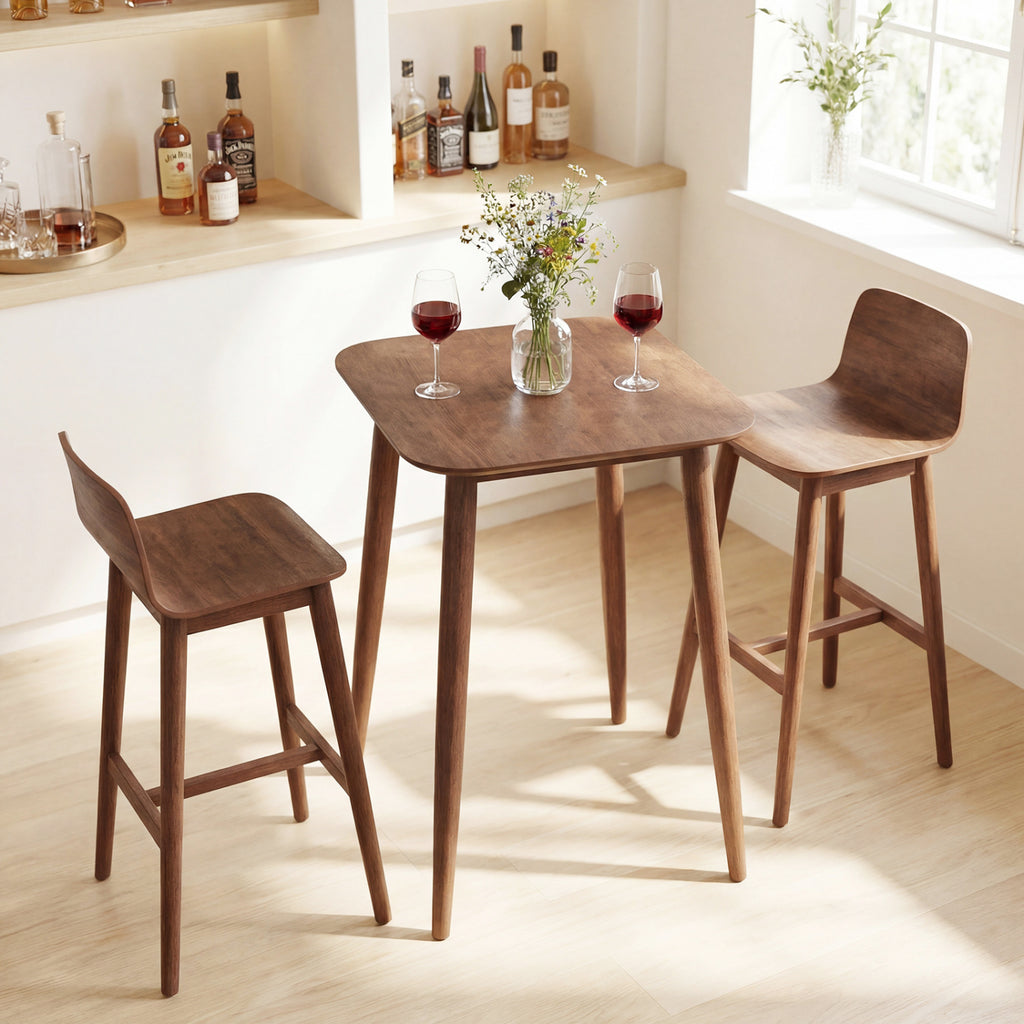 36 Inch Counter Height Bar Table - Walnut