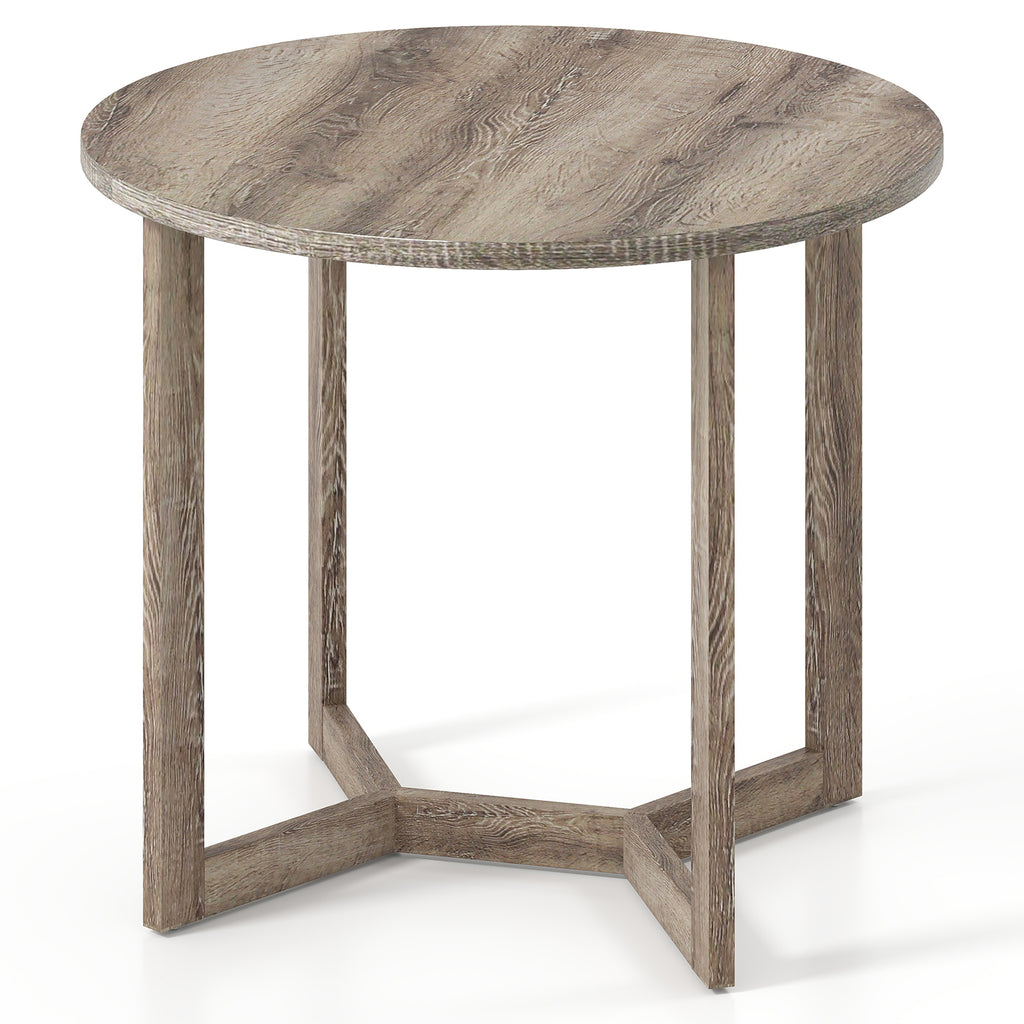 36 Inch Round Dining Table with Pedestal Base - Gray