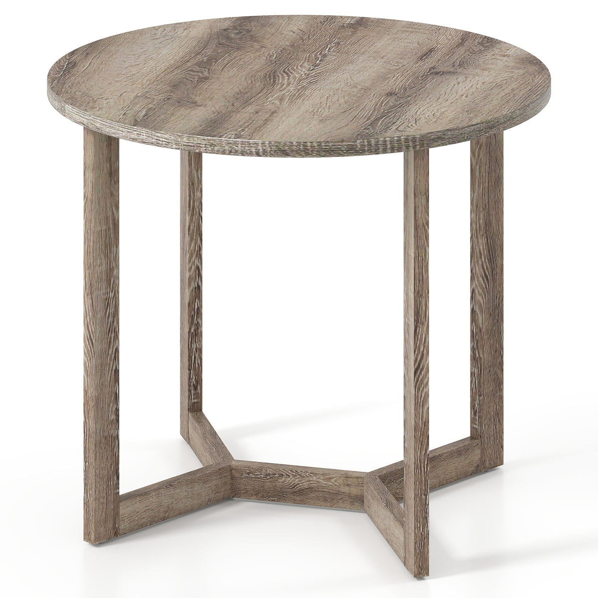 36 Inch Round Dining Table with Pedestal Base - Gray
