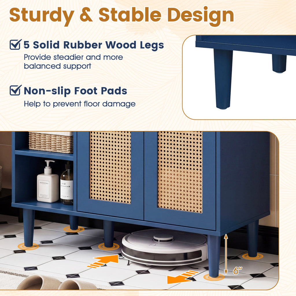 36 Inch Under Sink Cabinet for Vessel Sinks and Single-Handle Faucets