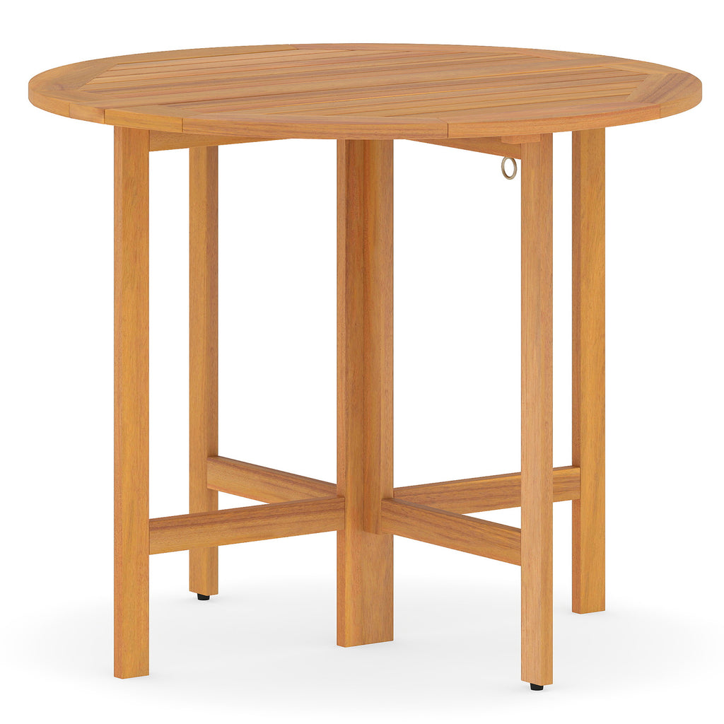 36" Round Outdoor Folding Dining Table - Acacia Wood