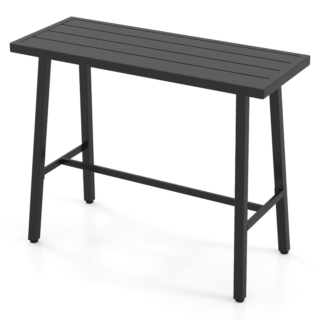 46" x 18" Counter Height Bar Table with Adjustable Foot Pads