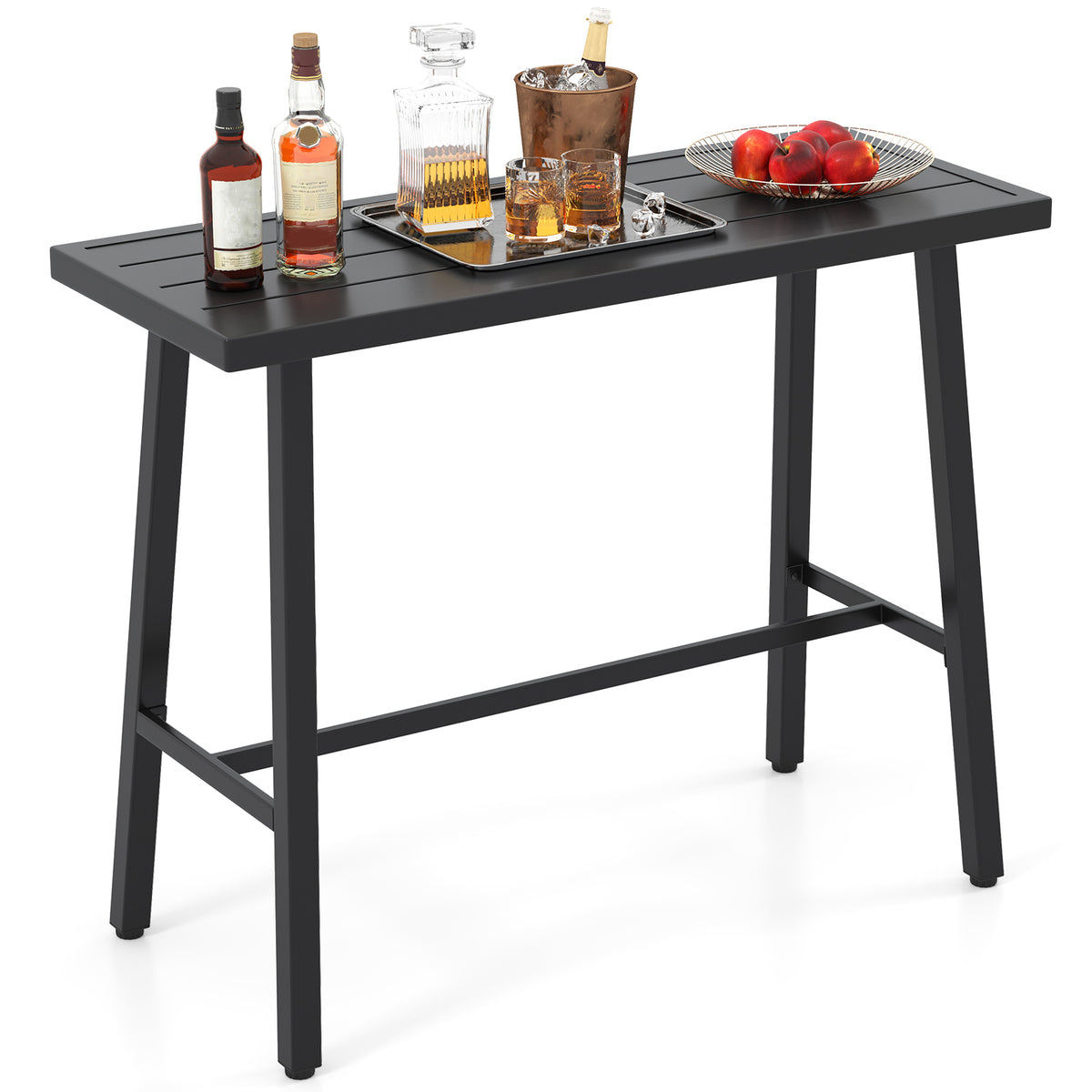46" x 18" Counter Height Bar Table with Adjustable Foot Pads