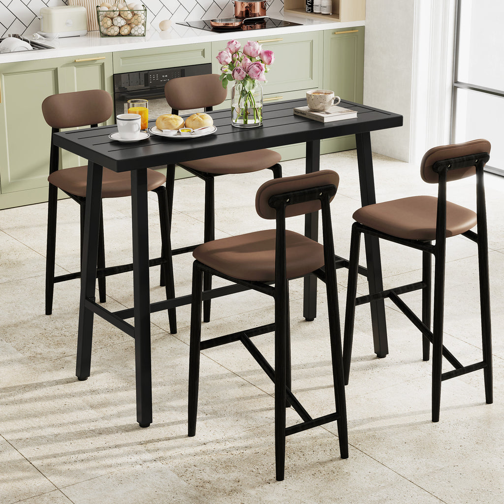 46" x 18" Counter Height Bar Table with Adjustable Foot Pads