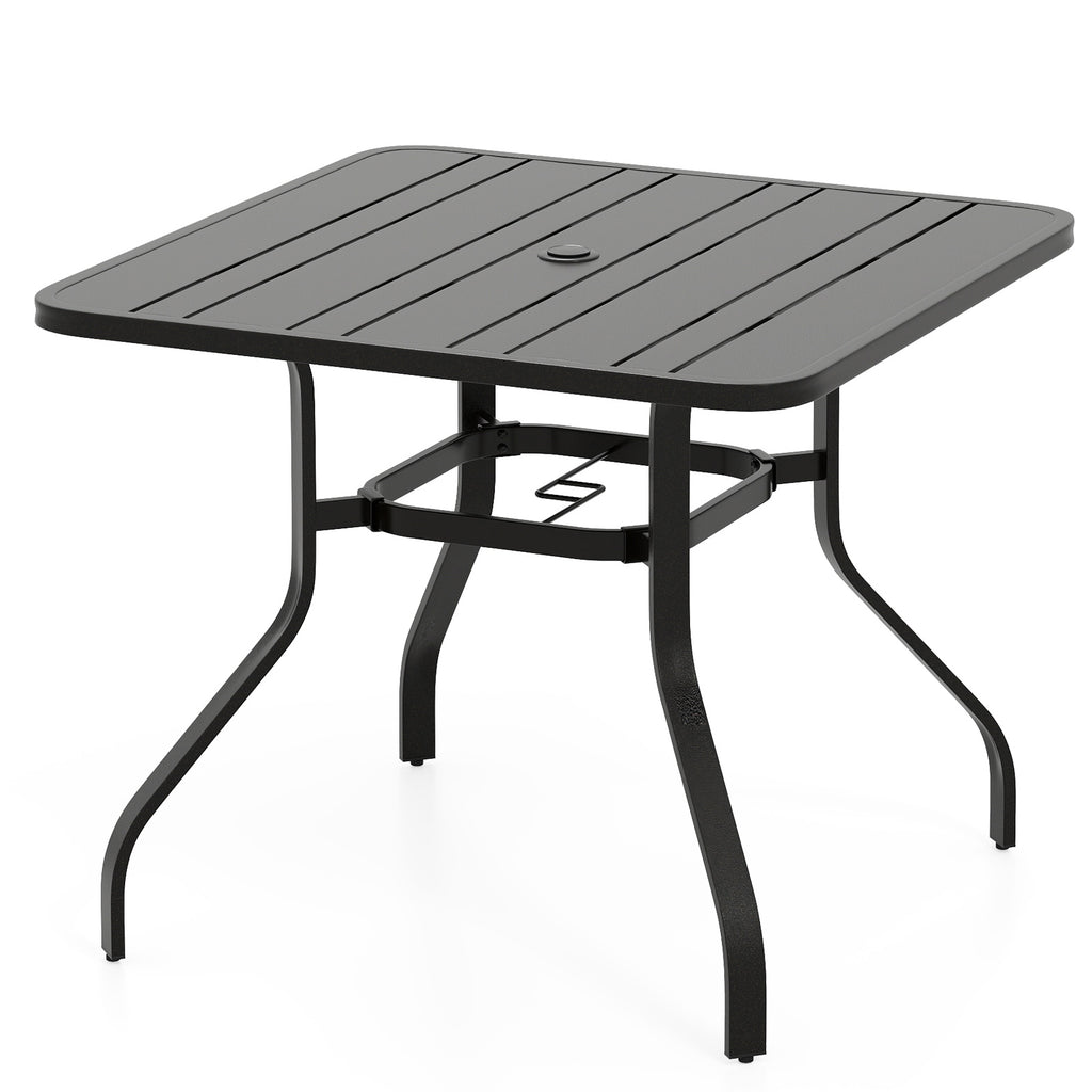 48" x 30" Foldable Outdoor Dining Table, Black