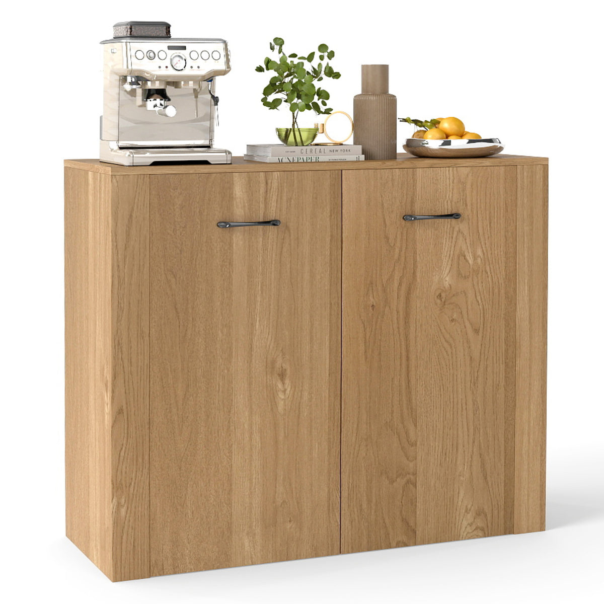 38" Modern Sideboard Cabinet with Storage - Natural