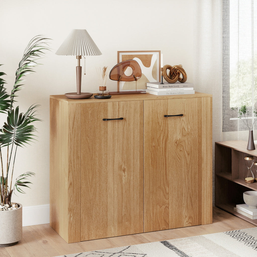 38" Modern Sideboard Cabinet with Storage - Natural