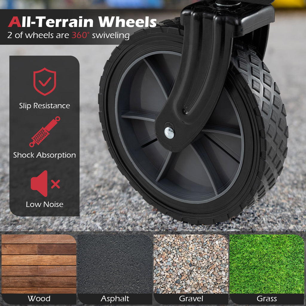 38 Inch 400 LBS Heavy-Duty Collapsible Wagon Cart with Adjustable