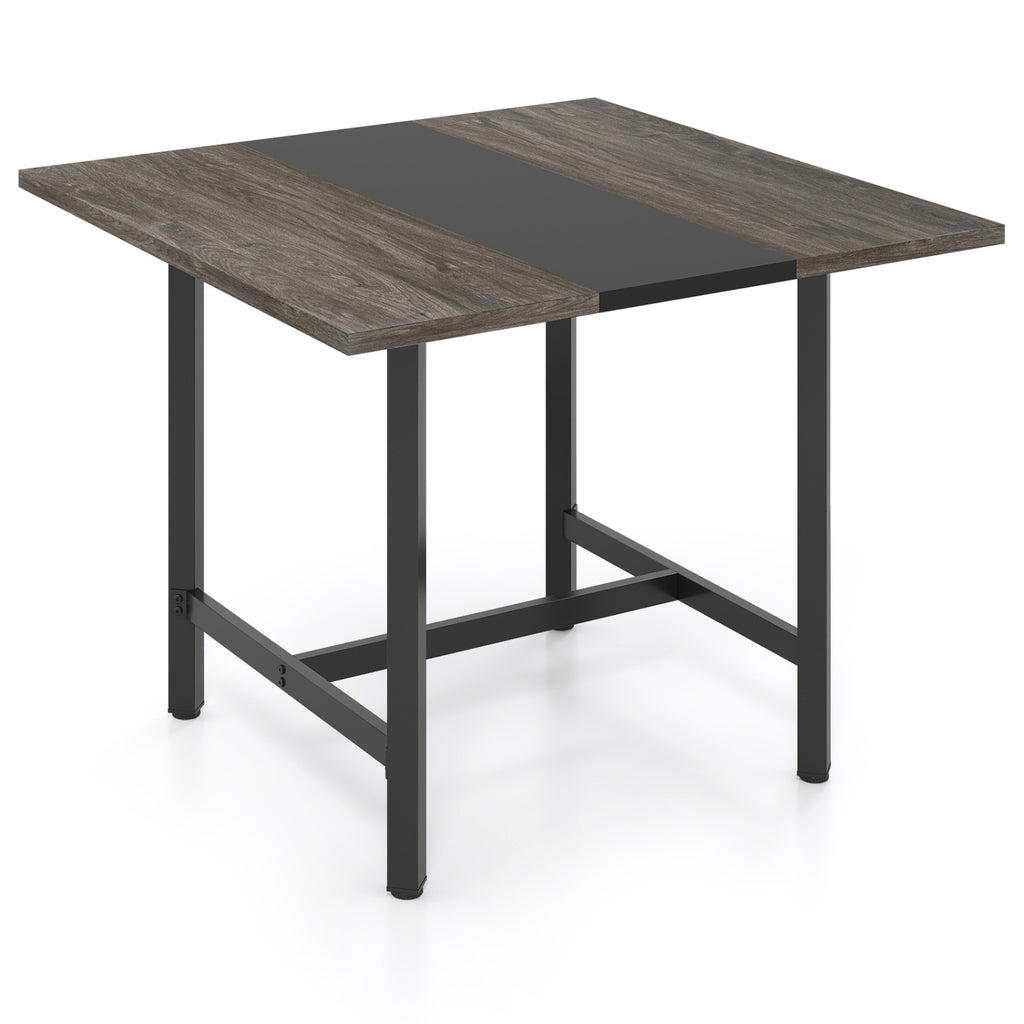 39.5" Square Conference Table - Rustic Brown