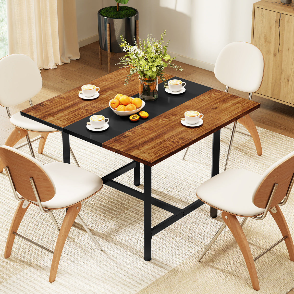 39.5" Square Conference Table - Rustic Brown