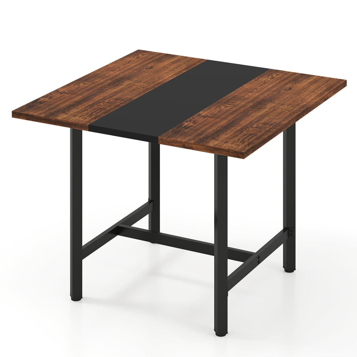 39.5" Square Conference Table - Rustic Brown