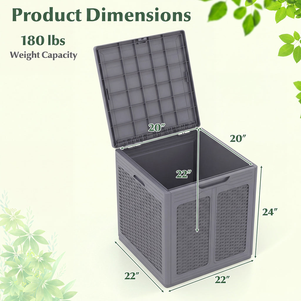 39 Gallon Deck Box with Lockable Lid Package Delivery for Patio