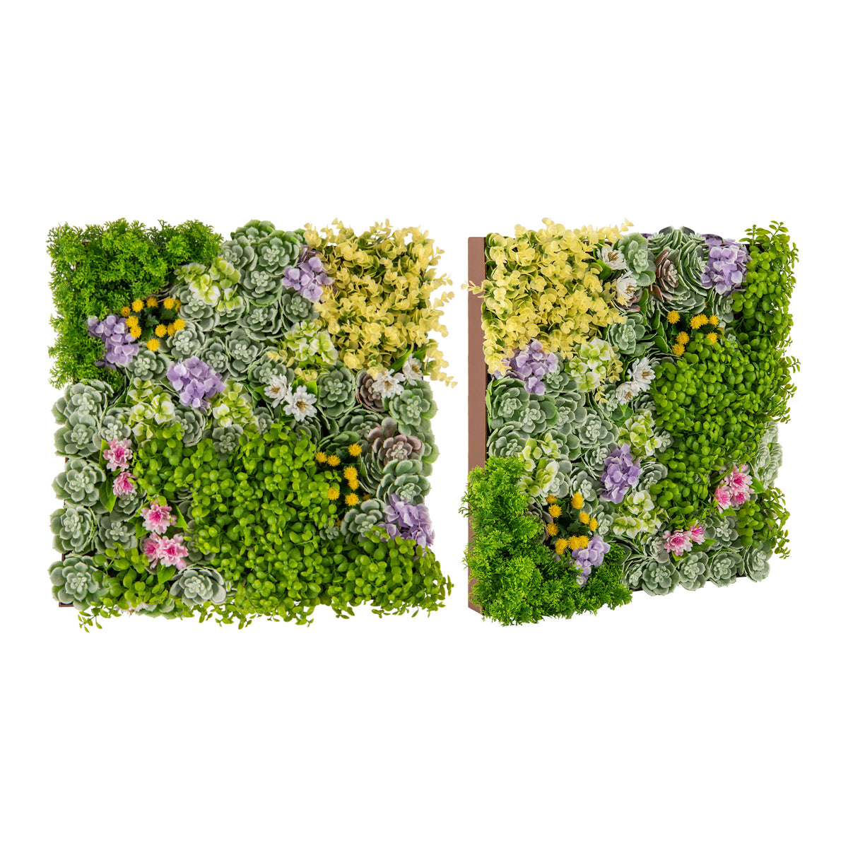 20x20 Inch Faux Succulents Hanging Planter with 10 Plant Types for Balcony & Home - Variation of 10 Types of Imitation Plants