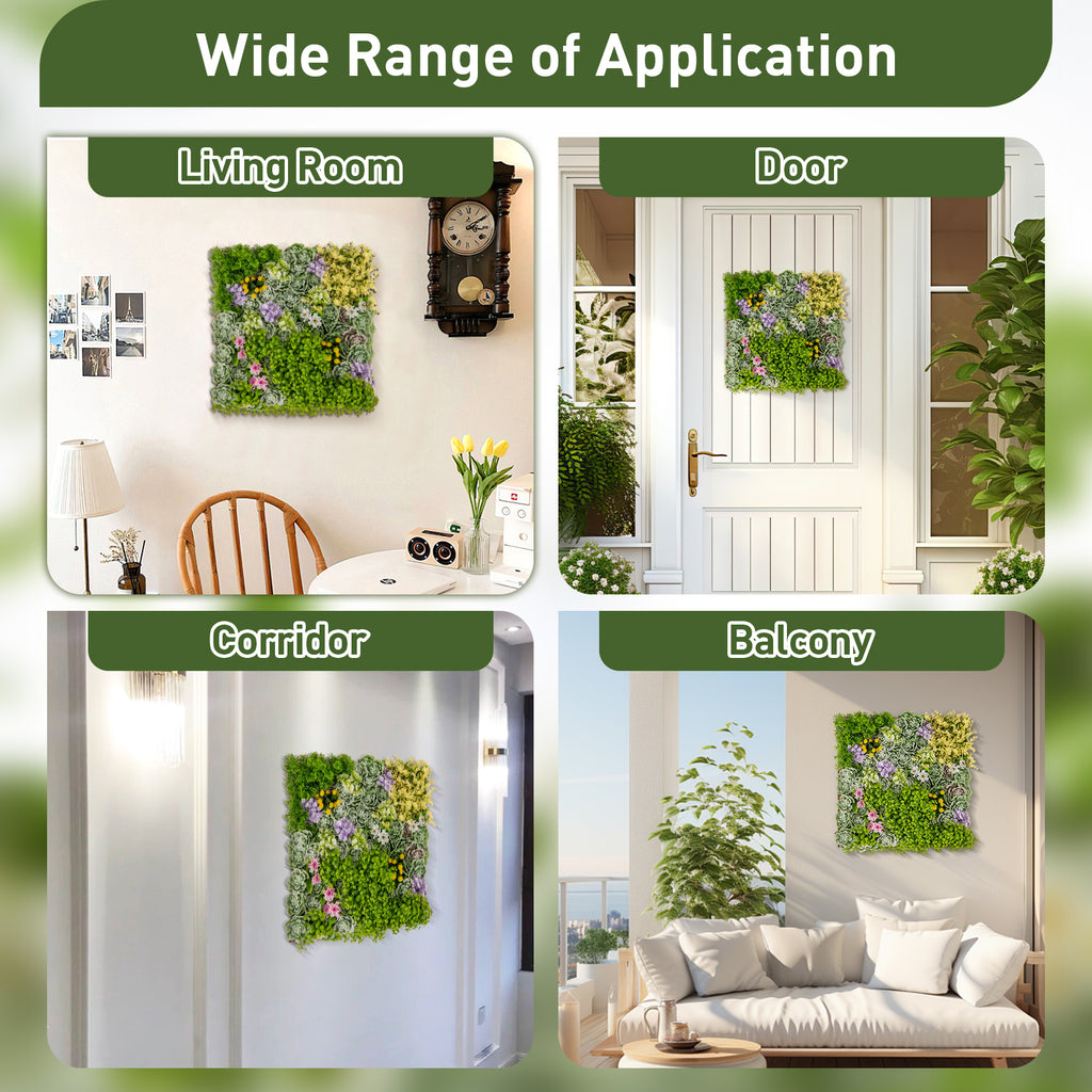 20x20 Inch Faux Succulents Hanging Planter with 10 Plant Types for Balcony & Home - Variation of 10 Types of Imitation Plants