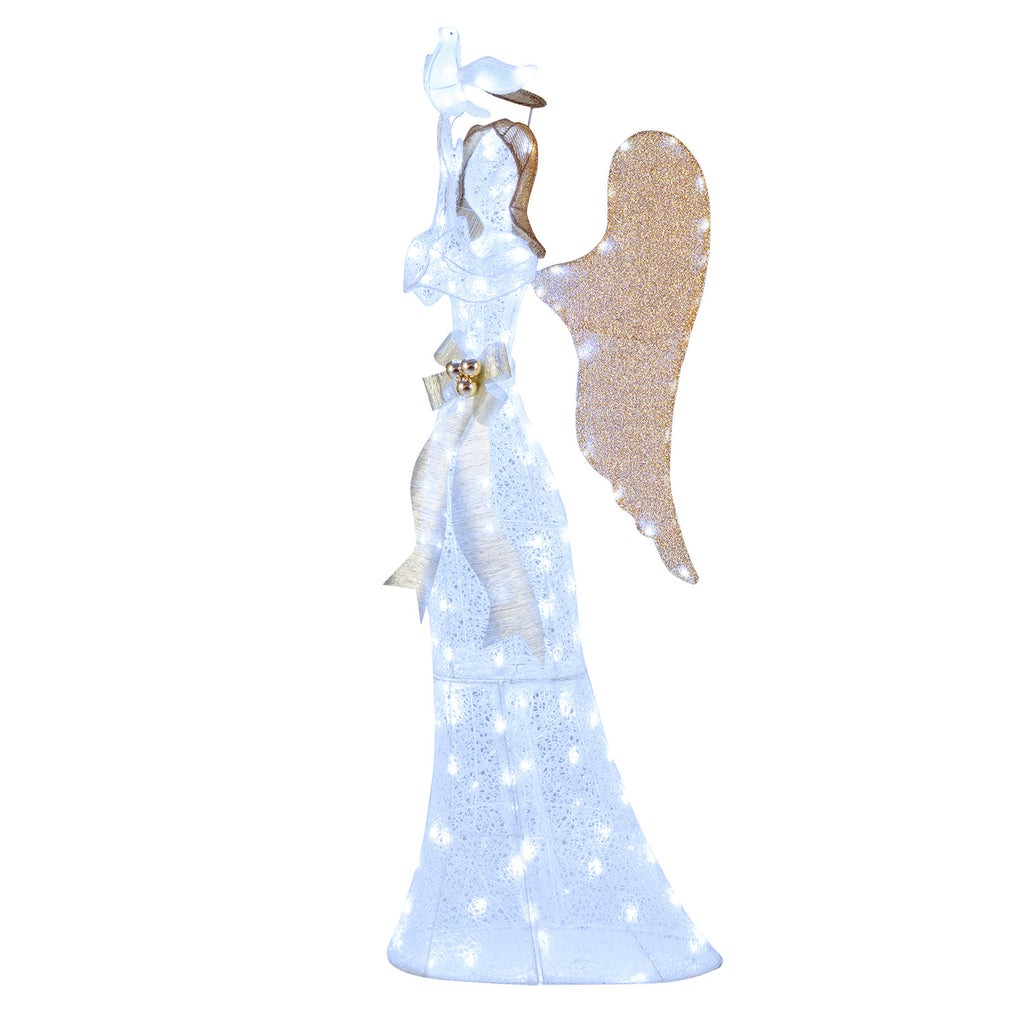 3D Lighted Angel Christmas Decoration 5.5 FT Halo Angel Indoor Outdoor Holiday Decor