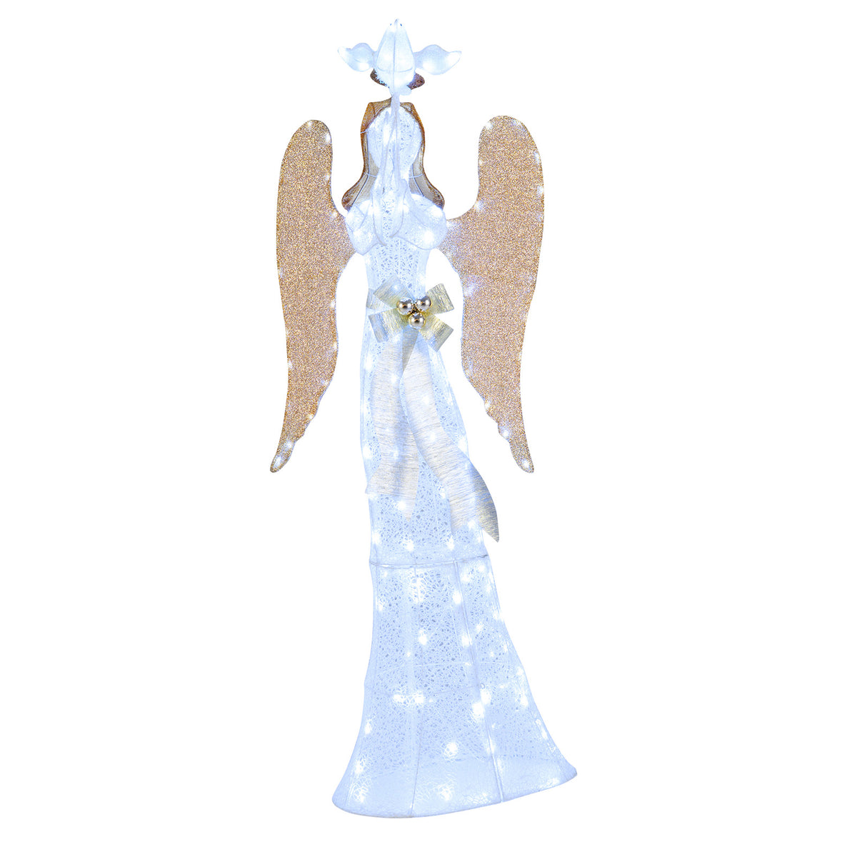 3D Lighted Angel Christmas Decoration 5.5 FT Halo Angel Indoor Outdoor Holiday Decor