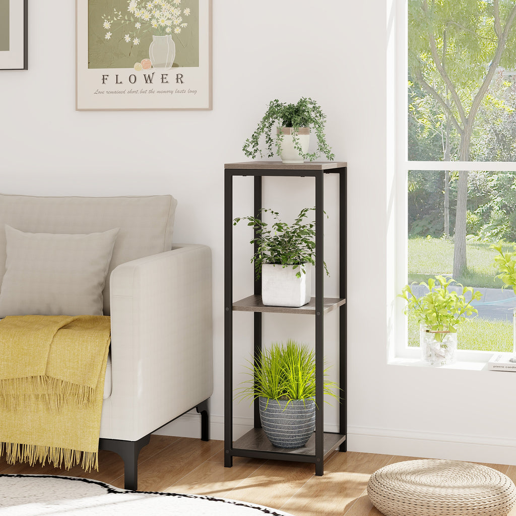 3-Tier Tall Metal Plant Stand Corner Holder with Anti-tipping Device