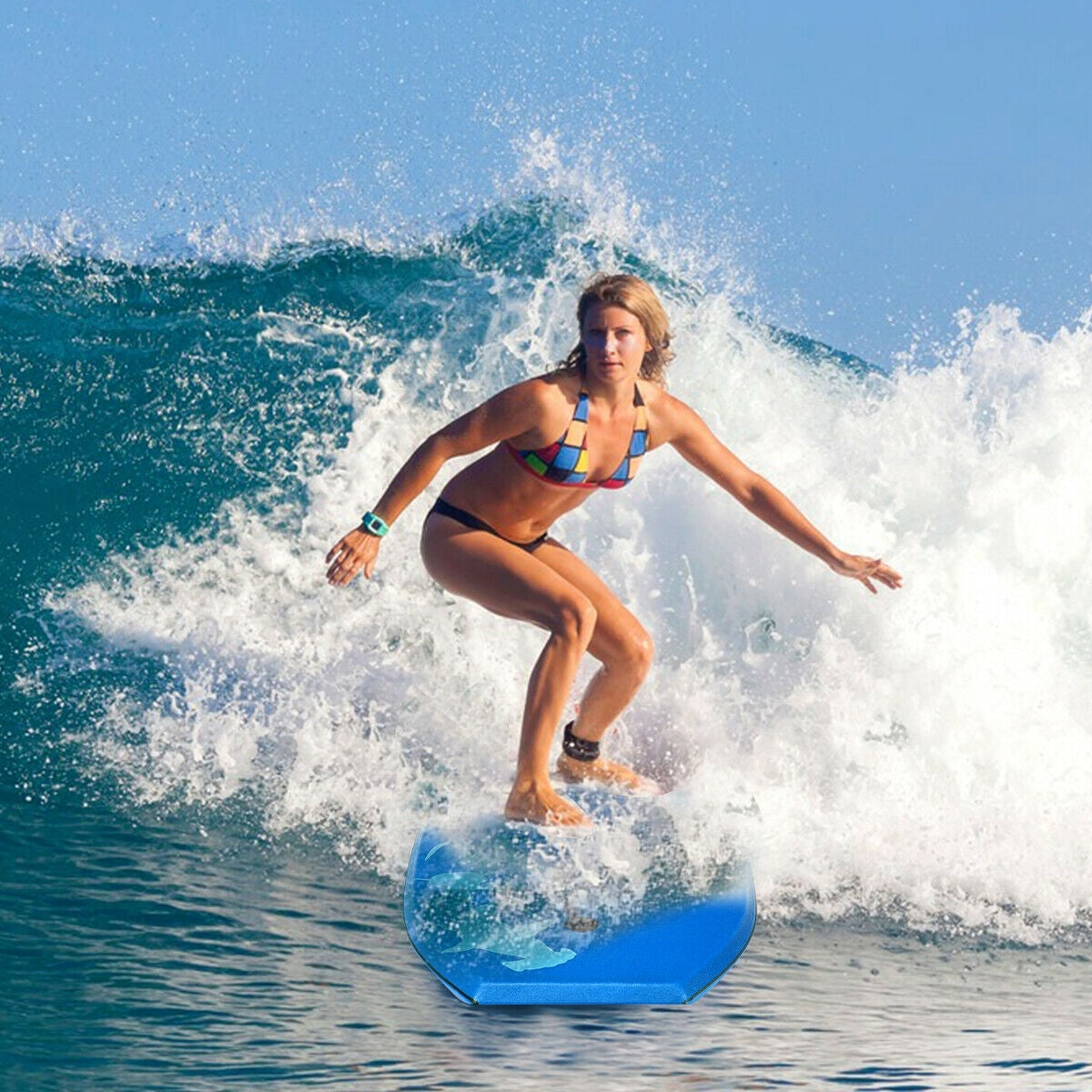 Lightweight Bodyboard Surfing with EPS Core - S Size, Buoyancy & Impact Resistant