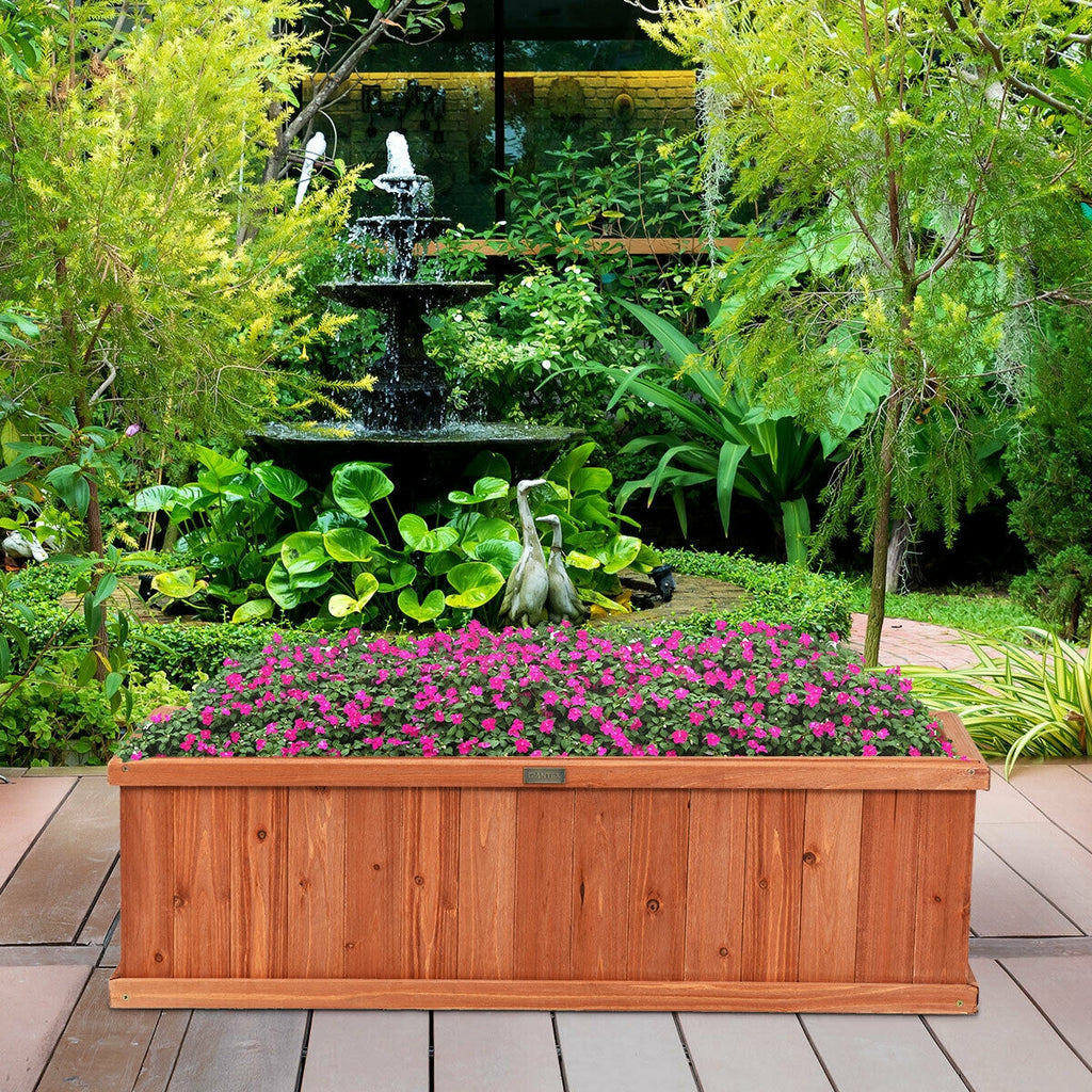 Wooden Planter Box 40 inches - Fir Garden Planter