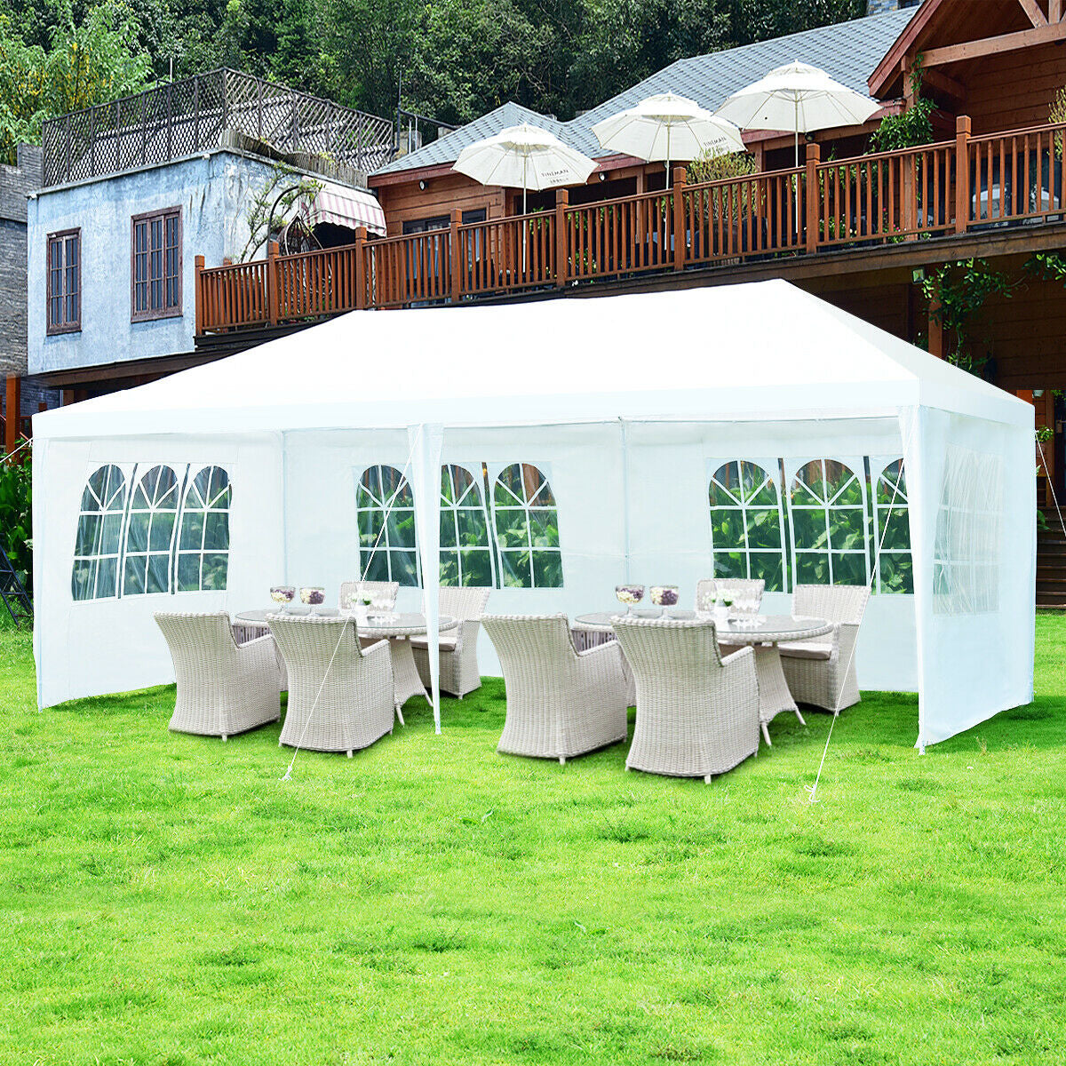 10 x 20 Feet Outdoor Canopy Tent with 4 Sidewalls & Carry Bag