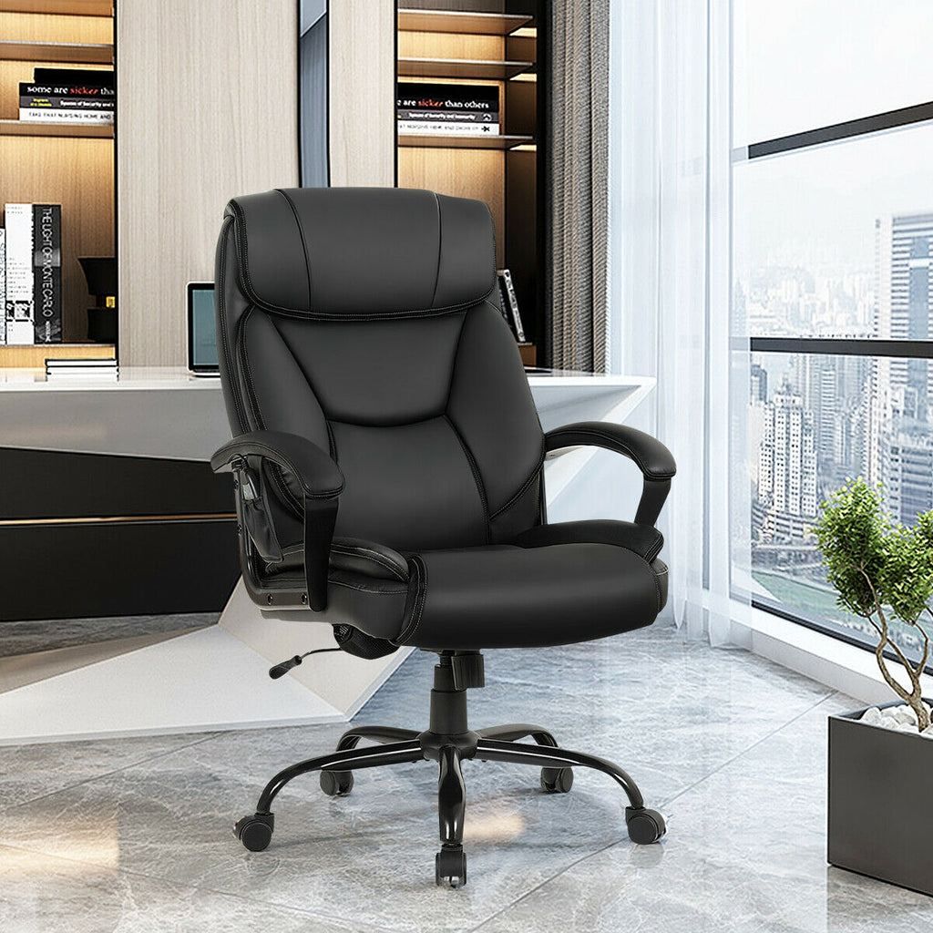 Massage Office Chair with 6 Vibrating Points - Black