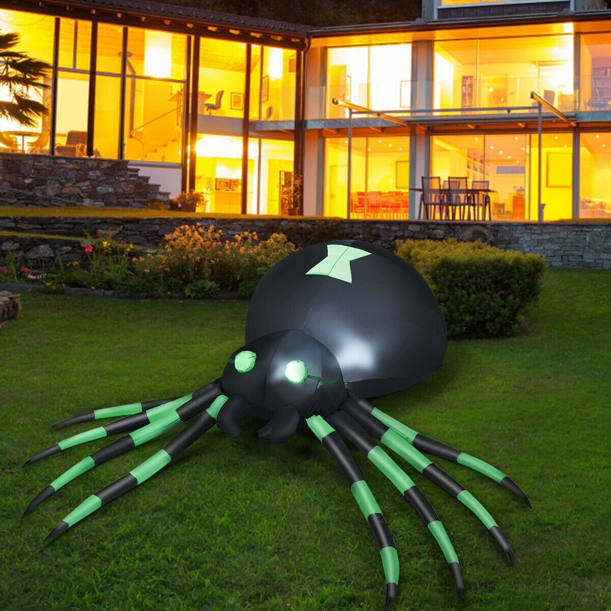 6 Feet Halloween Inflatable Blow-Up Spider - Weather-Resistant Outdoor Decor
