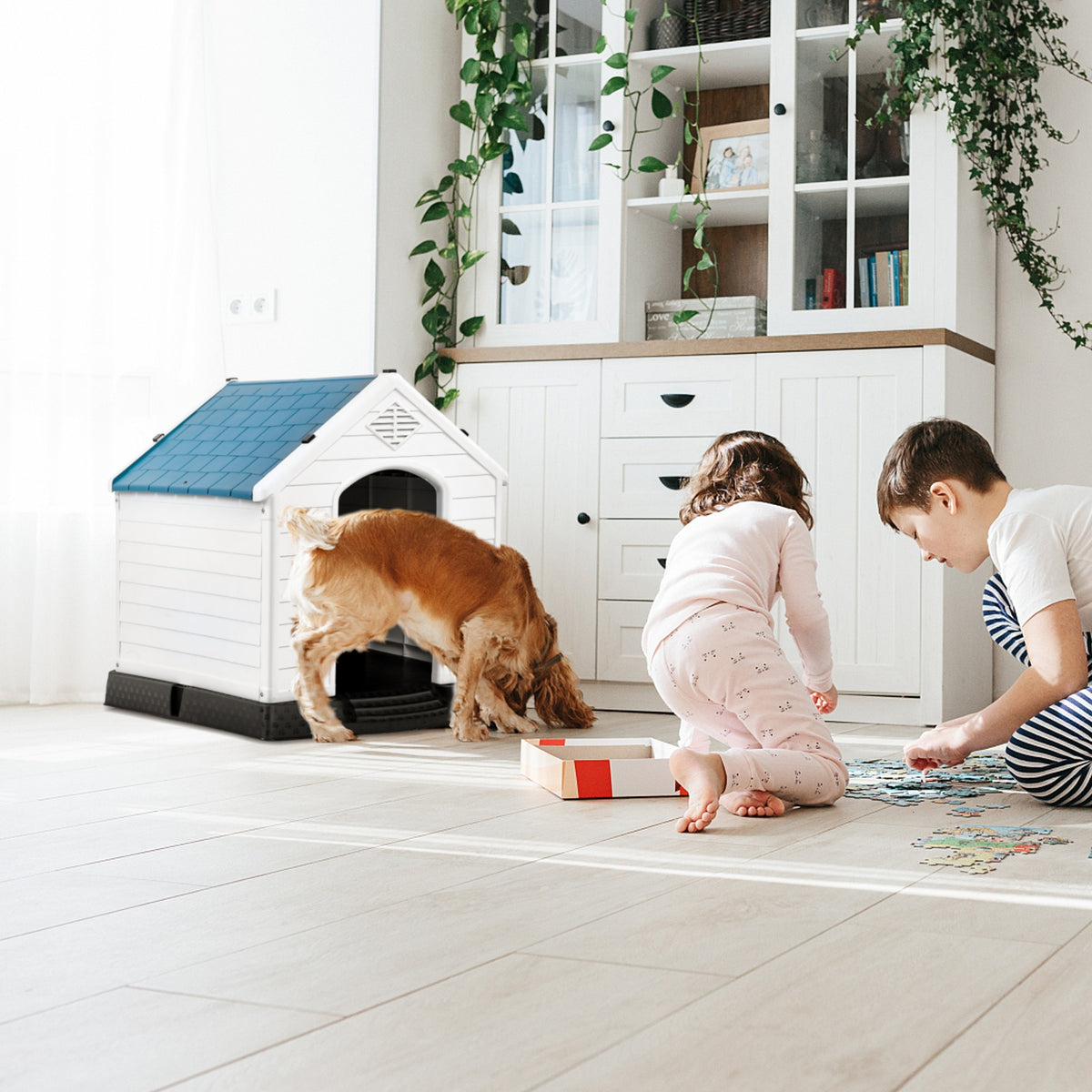 Medium Dog House with Ventilation System & Fastening - M Variation