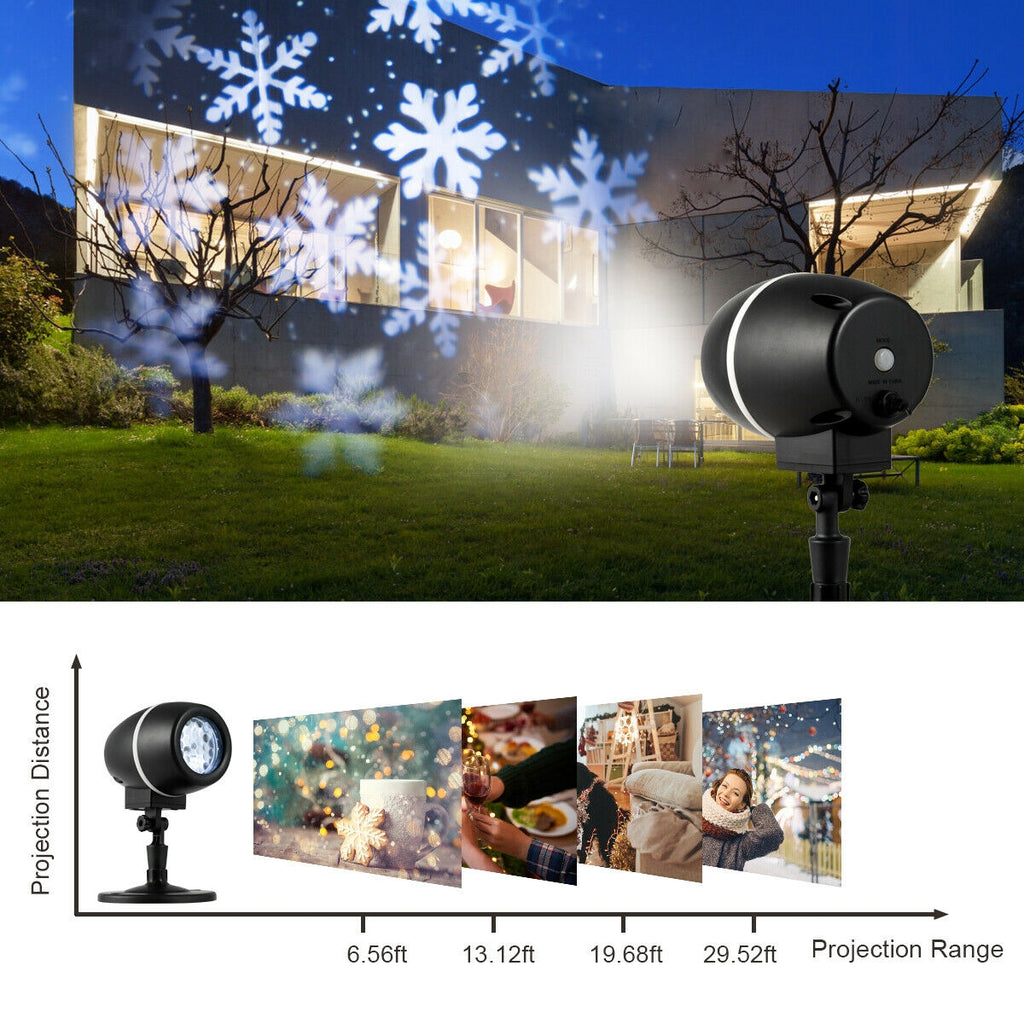 Outdoor Waterproof Snowflake LED Projector Lights with Remote Control