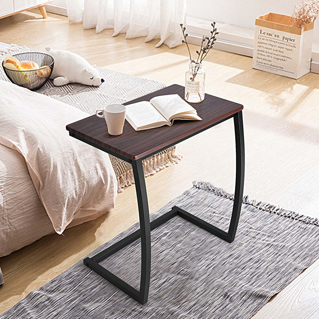 C-Shaped Sofa Side Table - Coffee