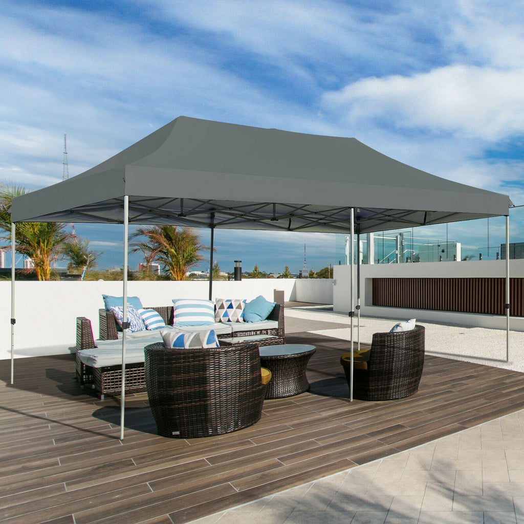 10 x 20 Feet Sun Shelter with Carrying Bag - Gray