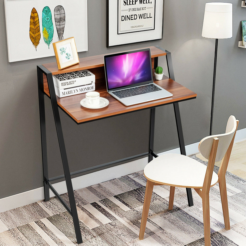 2 Tier Computer Desk PC Laptop Table Study Writing Home Office