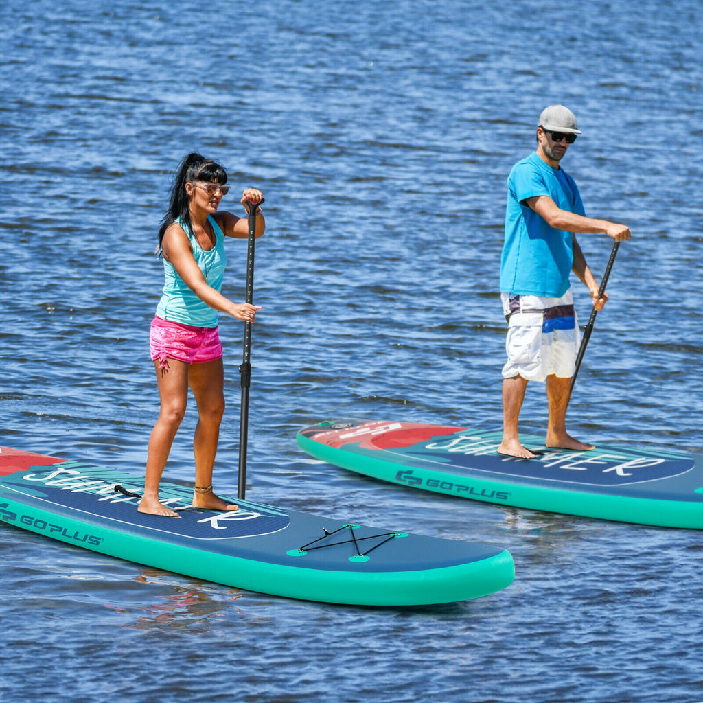 Lightweight 10ft Inflatable Stand Up Paddle Board with Backpack Leash & Aluminum Paddle - M
