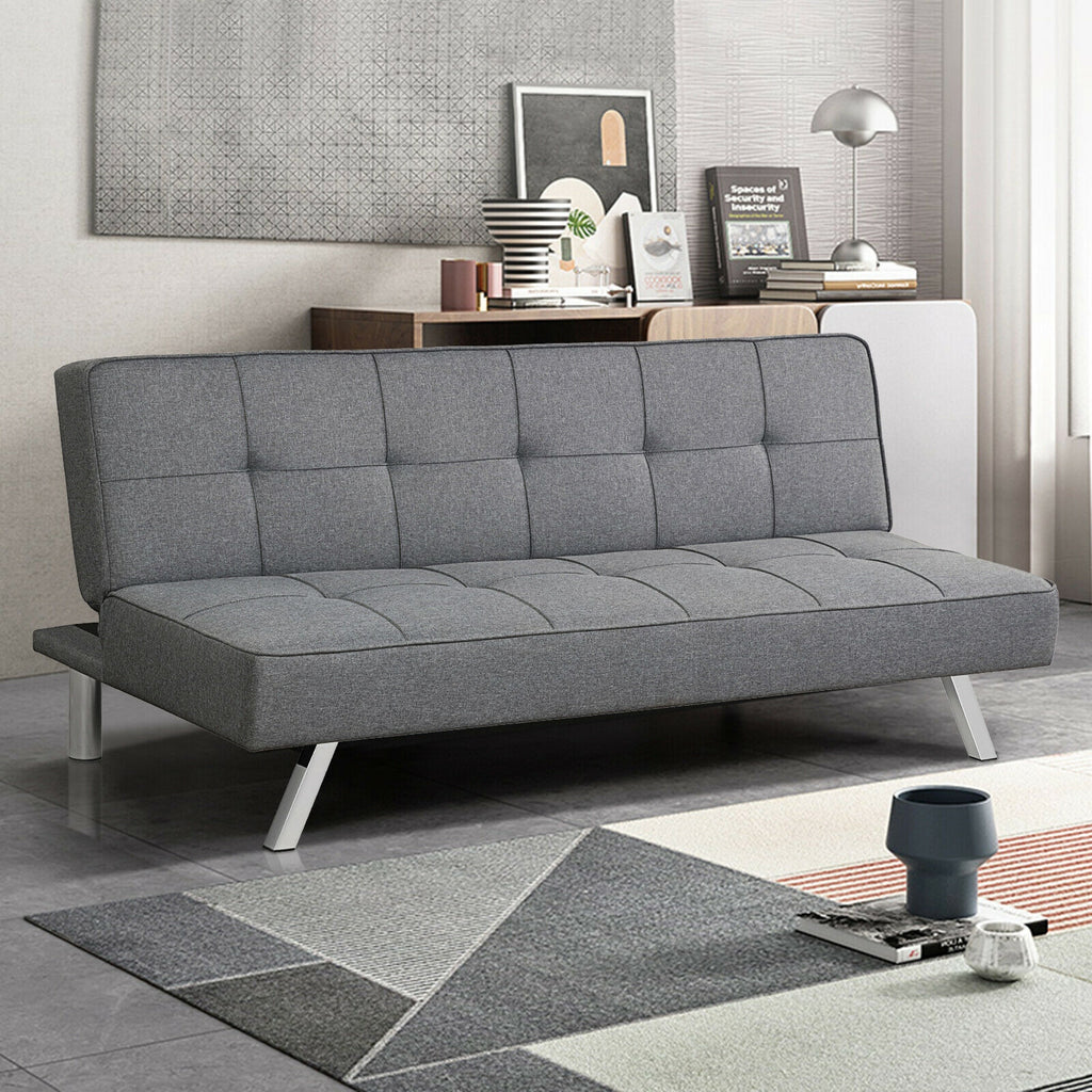 3-Seat Convertible Sofa Bed with Adjustable Angles