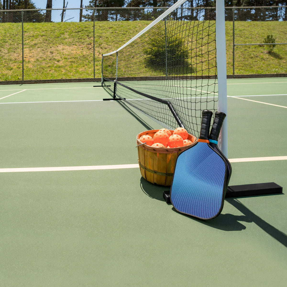 Pickleball Net Set - 22 Feet Portable Indoor Outdoor Game System with Carry Bag