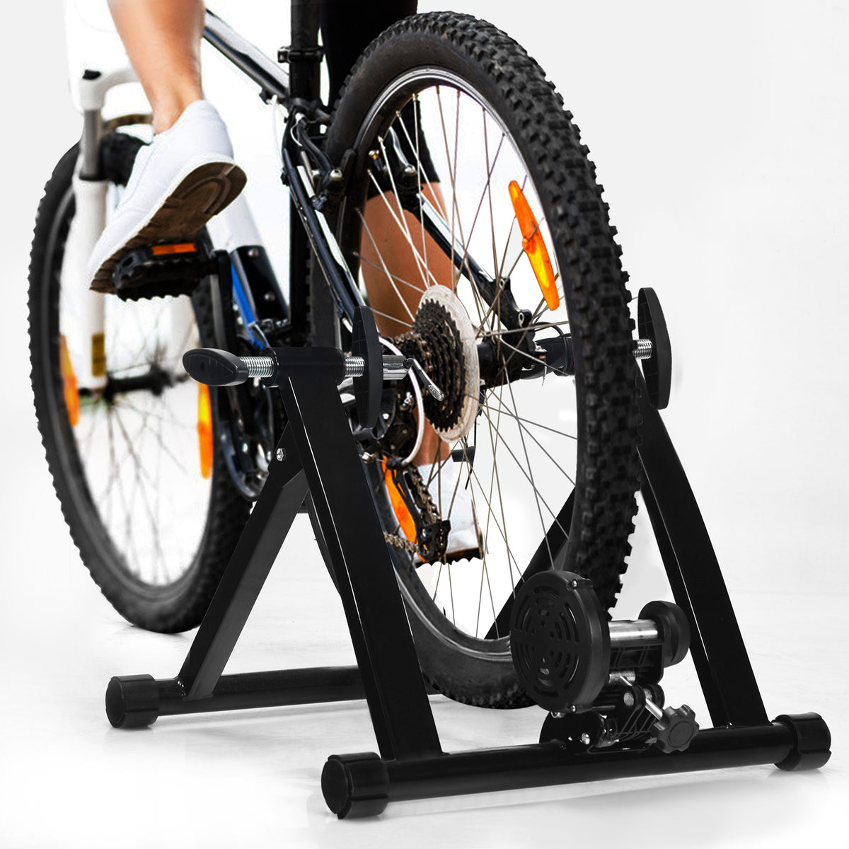 Portable Folding Bicycle Trainer Stand for 26-28 Inch Bikes