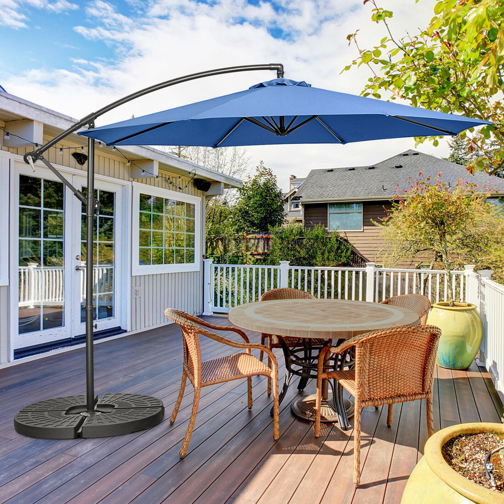 10 x 8 Feet Cantilever Umbrella with 8 Ribs - Blue